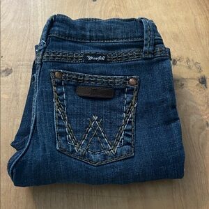 Girls Dark Blue Denim Jeans